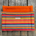 Hunde-Outdoordecke Streifen mit Orange
