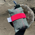 Gassibeutel-Täschchen grün mit neon pink und grün