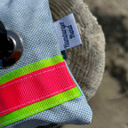 Gassibeutel-Täschchen hellblau mit pink und grün