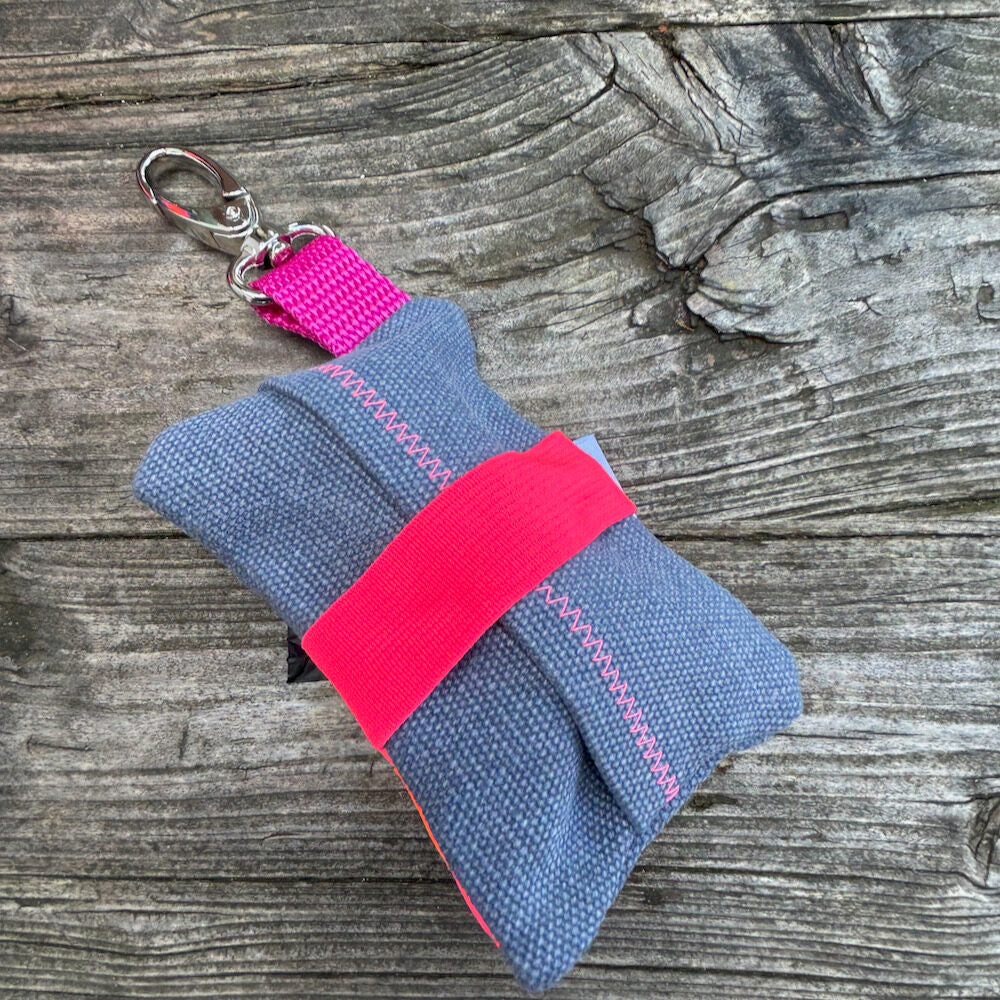 Tütchentäschchen Canvas salbeigrün jeansblau