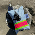 Gassibeutel-Täschchen hellblau mit pink und grün
