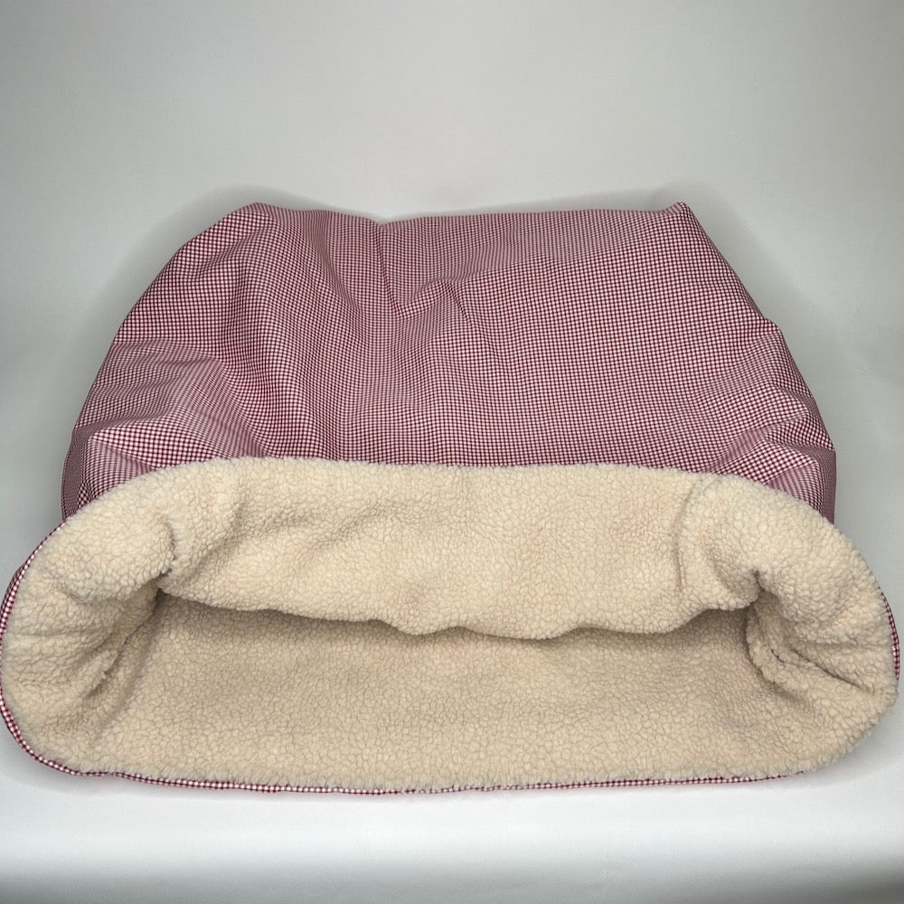 Hundekuschelsack "Karo rot"handmade