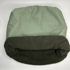 Handgefertigter Kuschelsack für Hunde, Canvas grün