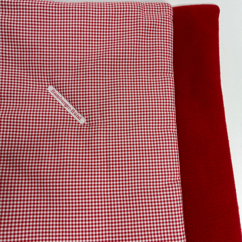 Hundedecke vichy-karo rot
