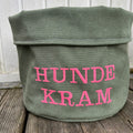 Utensilo "HUNDE KRAM" - salbeigrün mit neonpink