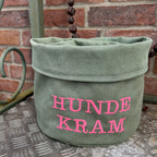 Utensilo "HUNDE KRAM" - salbeigrün mit neonpink