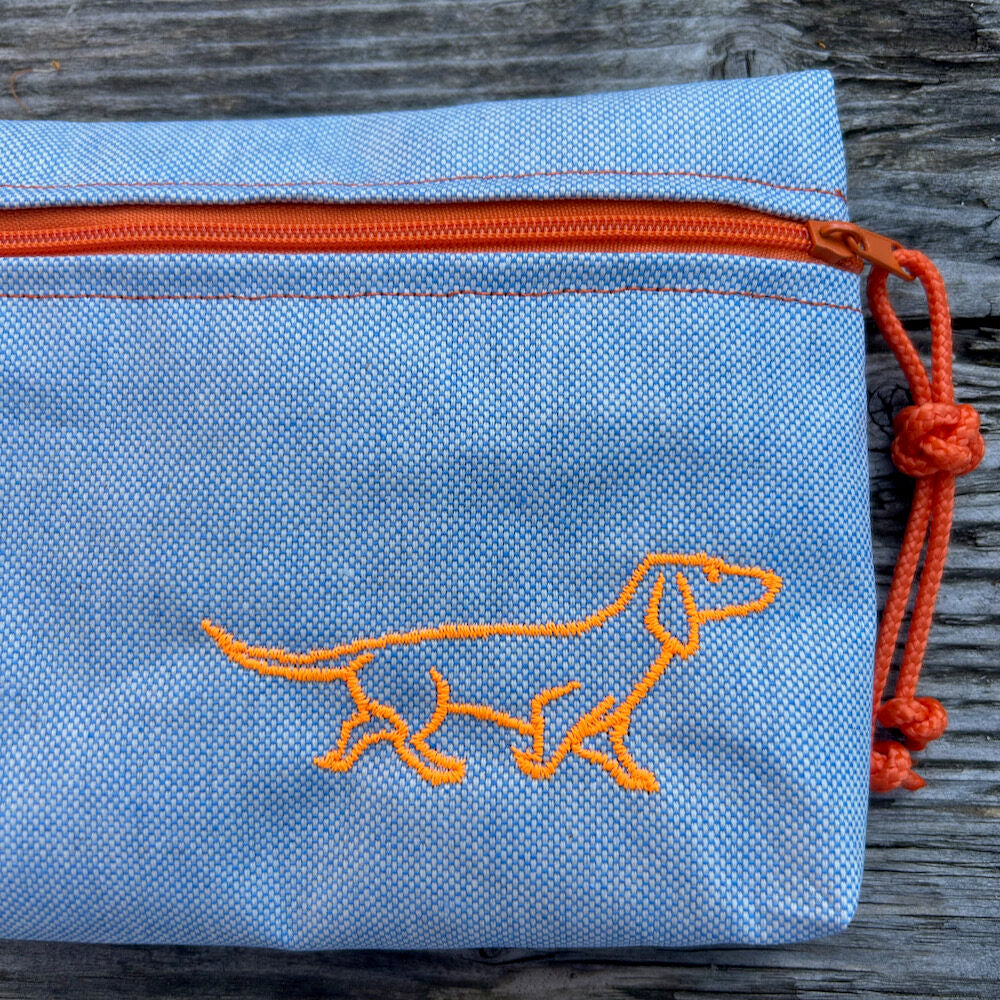 Kleines Täschchen „Dackel“, hellblau