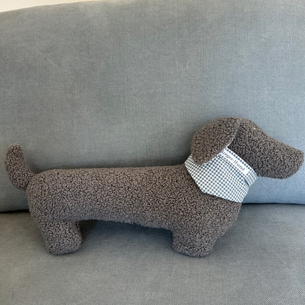 Kuschelkissen Dackel - grau