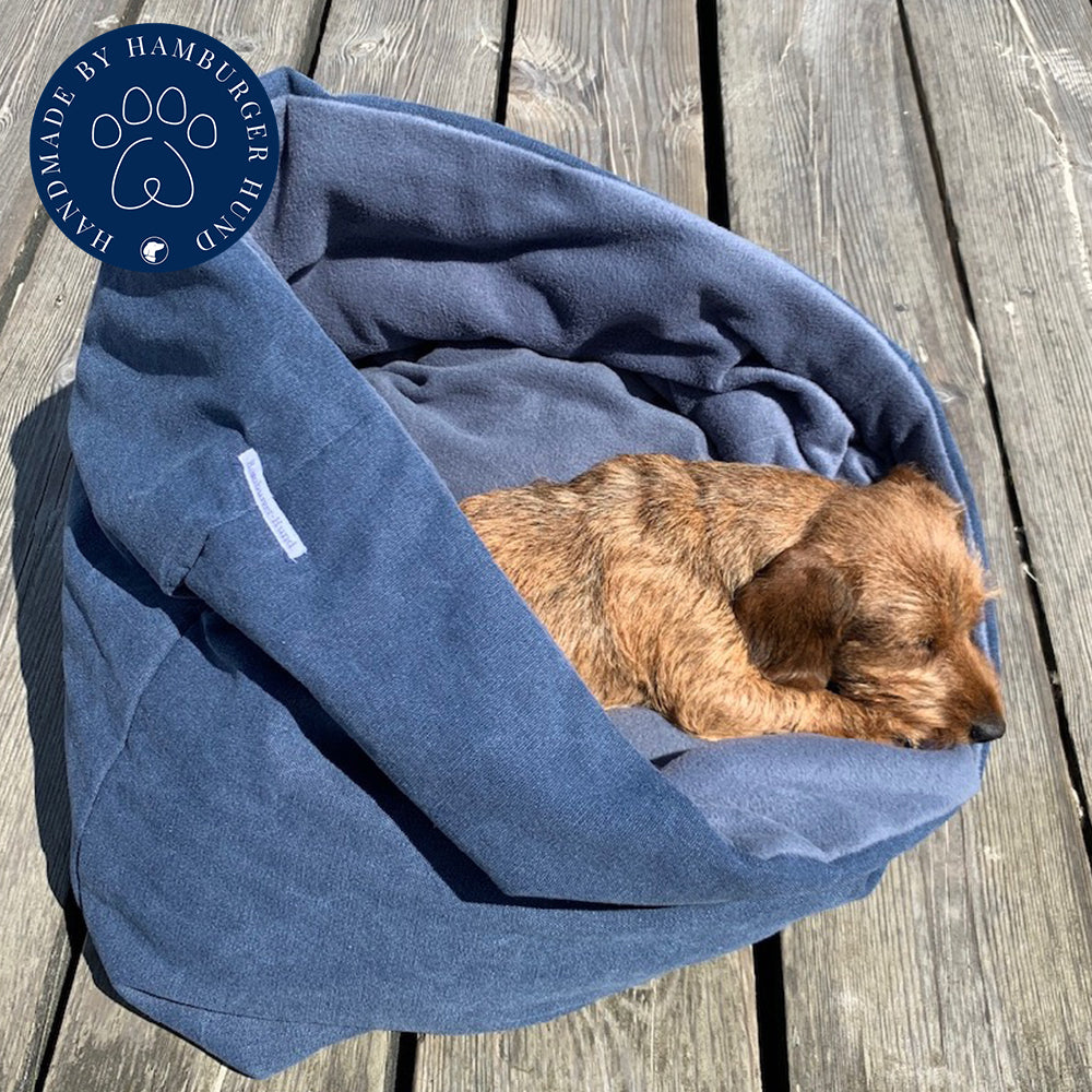 Hunde-Kuschelsack "Canvas blau"