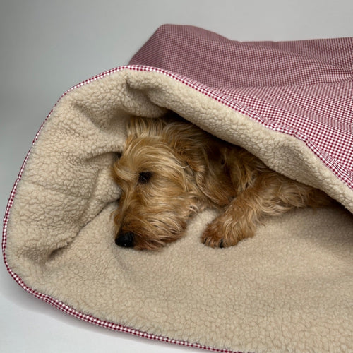 Hundekuschelsack "Karo rot"handmade