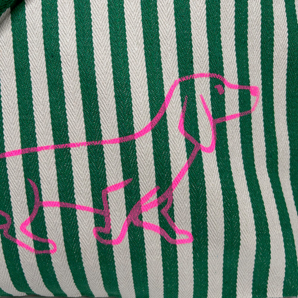 Shoppingtasche gestreift mit Dackel