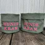 Utensilo "HUNDE KRAM" - salbeigrün mit neonpink
