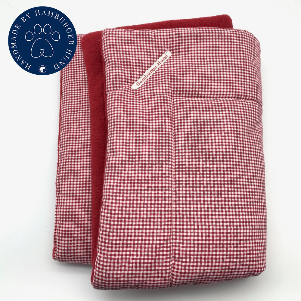 Hundedecke vichy-karo rot