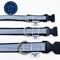 Hundehalsband vichy-karo in blau