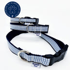 Hundehalsband vichy-karo in blau