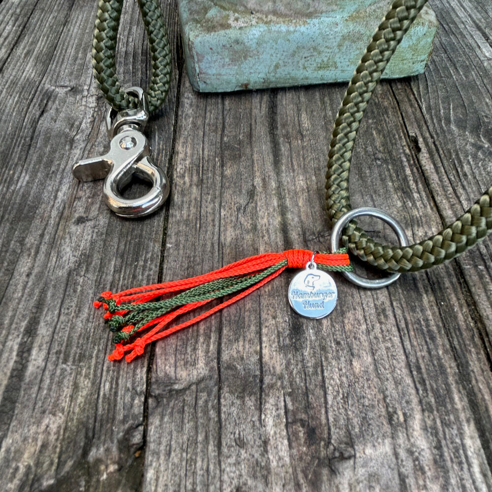 kurze Tauleine 8mm - grün mit neonorange