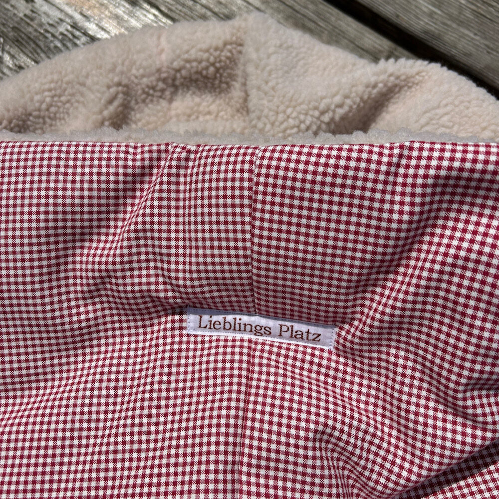 Hattie´s Kuschelsack - Welpenkuschelsack vichy-rot