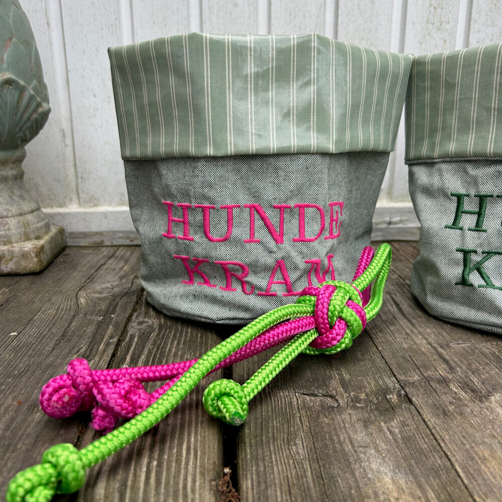 Hamburger-Hund Utensilo in grün-pink - mittlere Größe