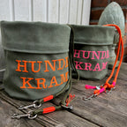Utensilo "HUNDE KRAM" - salbeigrün mit neonpink