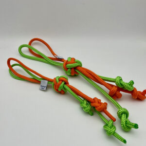Hundespielzeug-Knotenspiely, neon orange-grün