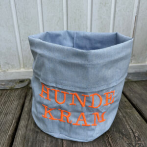Hamburger-Hund Utensilo in hellblau/orange – mittlere Größe