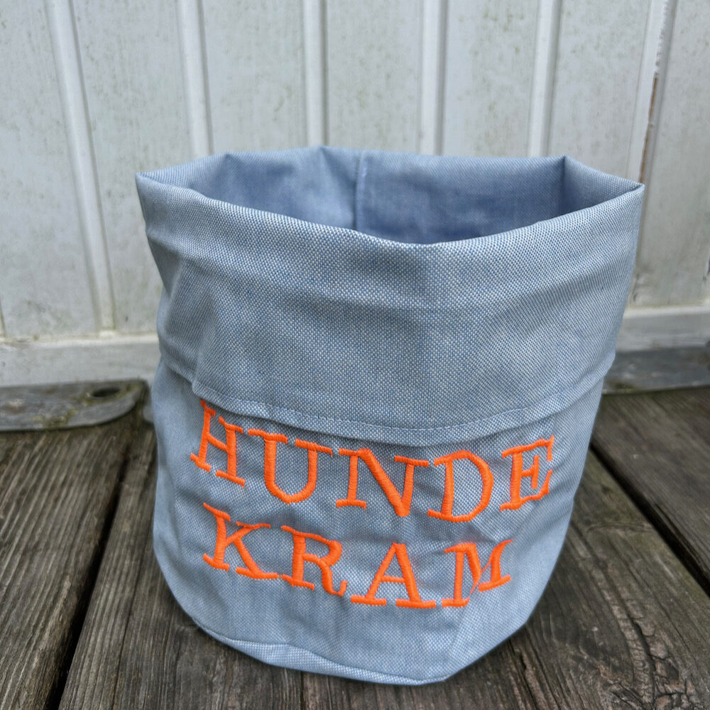 Hamburger-Hund Utensilo in hellblau/orange - mittlere Größe