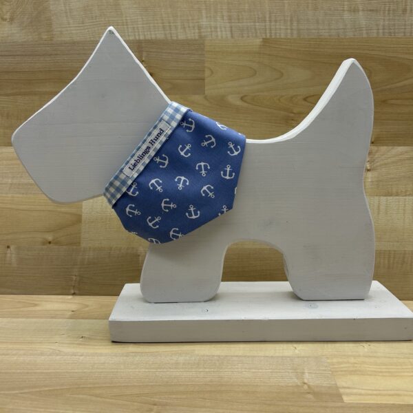 Halstuch „Lieblings Hund“ blau mit Ankern