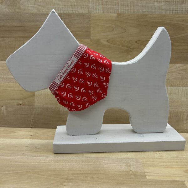 Halstuch „Lieblings Hund“ rot mit Ankern