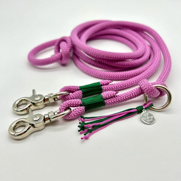 Tau-Hundeleine, 8 mm Stärke - lavender / grün