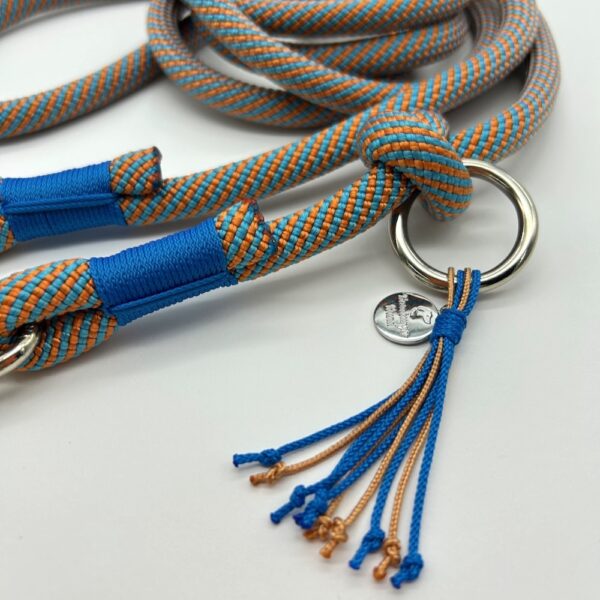 Tau-Hundeleine, 10 mm Stärke - foxyblau / blau – Bild 2