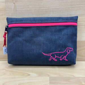 Kleines Täschchen „Dackel“, blau