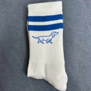 handbedruckte Socken blau-blau