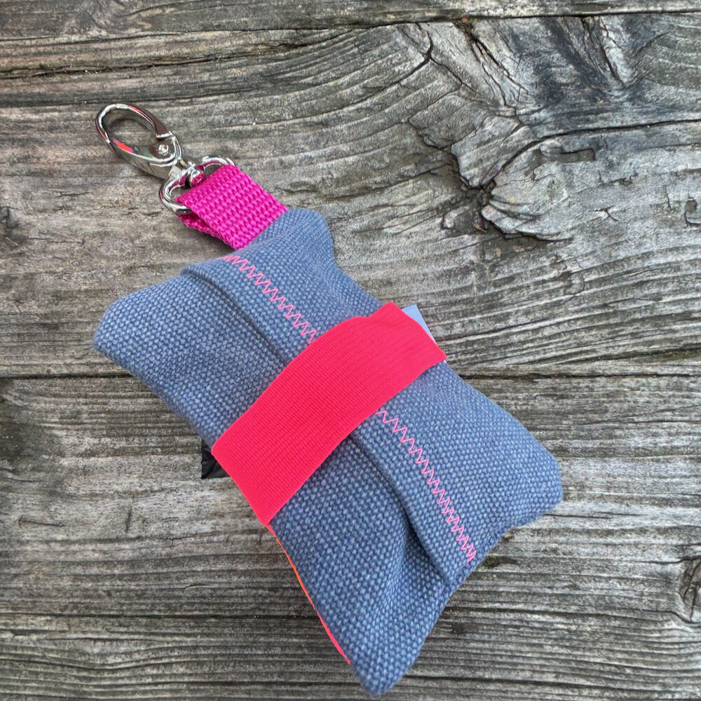 Tütchentäschchen Canvas salbeigrün jeansblau – Bild 2